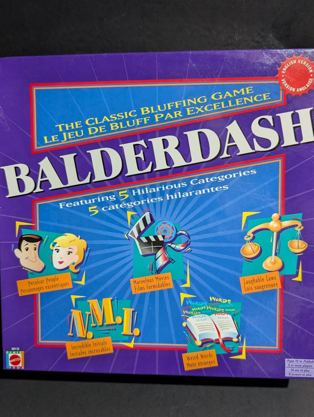 Balderdash The Classic Bluffing Board Game Mattel 2003 New Open Box